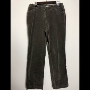 J. Jill dark green velvet pants.